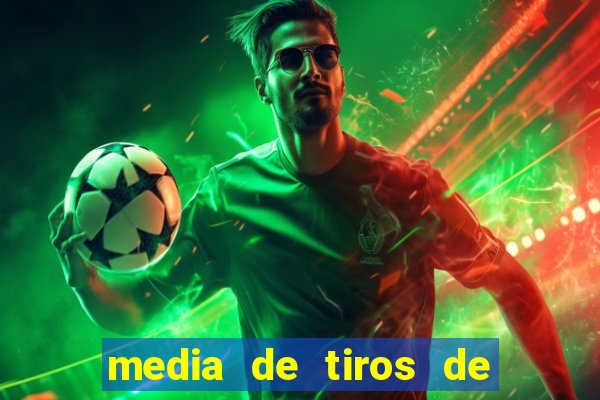 media de tiros de meta por jogo